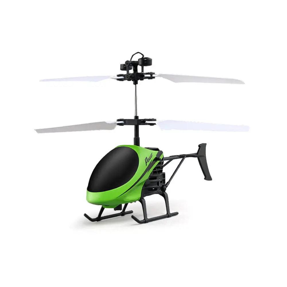 Мини-беспилотный летательный аппарат Радиоуправляемый вертолет Индукционная Автоматическая защита питания светодиодный светильник-вспышка игрушка без пульта дистанционного управления - Цвет: Зеленый