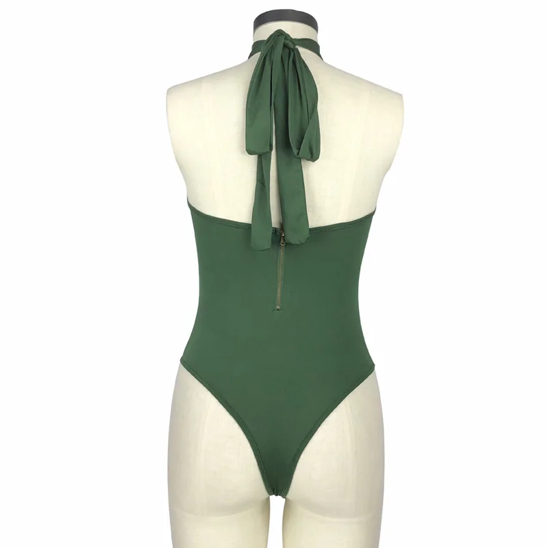 Пикантные Halfter средства ухода за кожей костюм для женщин Sleeveles Playsuit спинки Летний комбинезон короткие комбинезоны для малышек молния Клуб