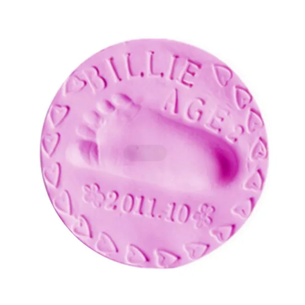 Пластилин мягкая глина детская ручная печать отпечаток пальца воздуха сушильный комплект литье родитель-ребенок ручной чернильный коврик отпечаток пальца DIY подарок - Цвет: pink