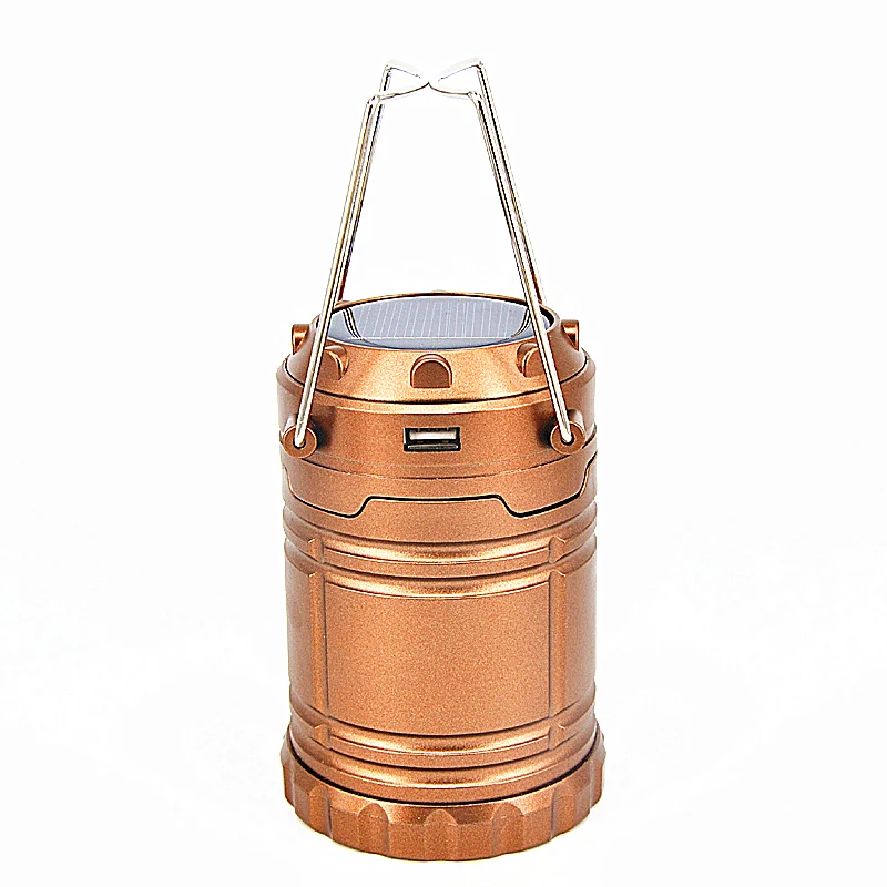 Retractable portable outdoor exposed stretch tent camping lamp