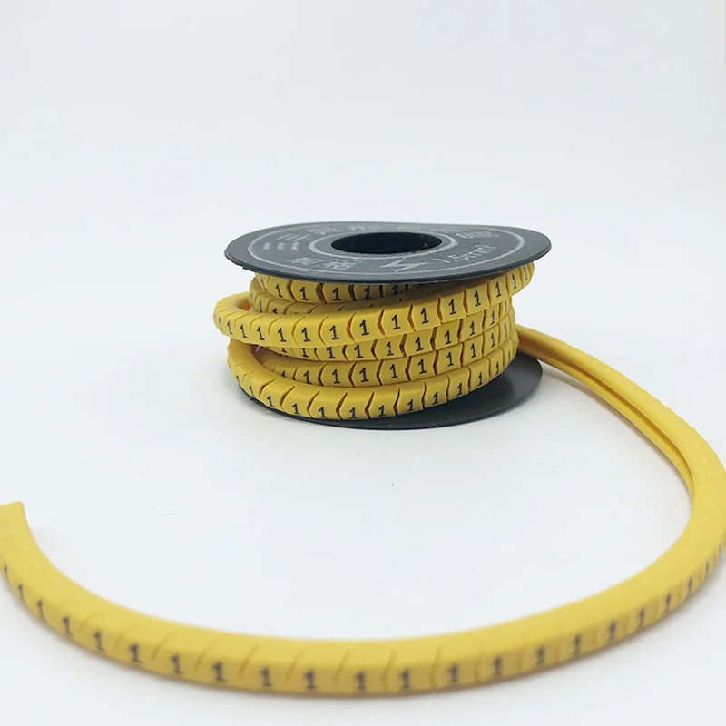 0 to 9 Size 1.5mm Colored 500pcs Wire Cable Marker Cabel Number Tag Label EC 0
