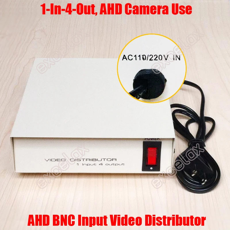 AC110V AC220V 1 в 4 Out AHD BNC разъем видео дистрибьютор 4CH сплиттер для аналогового HD камера