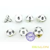 Bescon RPG Metal Dice Set of 7 Matt Pearl Silver Effect Solid Metal Polyhedral RPG Role Playing Game Dice 7pcs Set 3