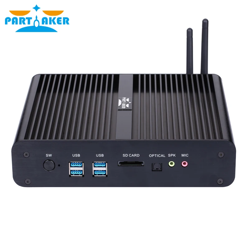 Причастник Core i7 4500U 4650U Мини ПК Win 10 с двойным HDMI портом дисплея мини HTPC компьютер