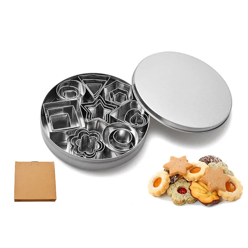 24 шт. Нержавеющая сталь Cookie Mold DIY инструменты геометрический Форма Bakware формы