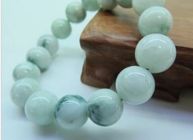 

437 Chinese 100% A Grade Natural Jade/Jadeite Men&Women Beads String Bracelet 5.6
