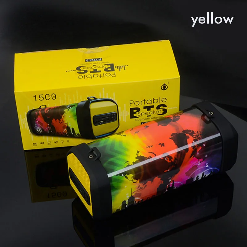 yellow Открытый беспроводной Bluetooth динамик портативный 4 Вт сабвуферный мини-динамик поддержка Mic TF карта радиоприемник с громкоговорителем для iPhone Android - Цвет: yellow