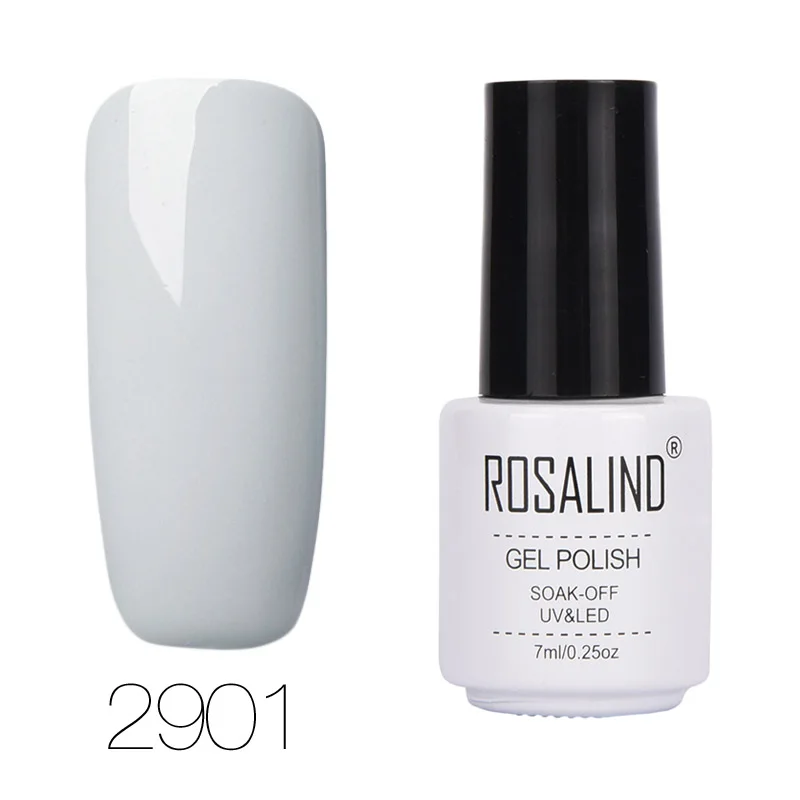 ROSALIND гель 1S 7 мл серый цвет серия лак для ногтей Лак es для стемпинга дизайн ногтей Защита кожи зеркальный лак гель лак - Цвет: 2901