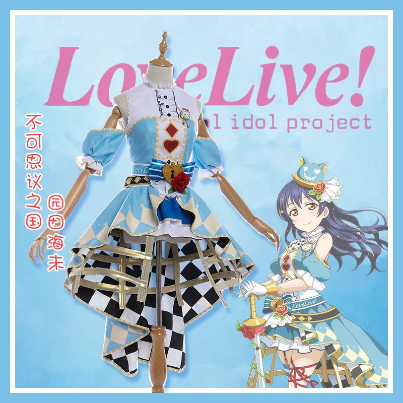Аниме! Lovelive Sonoda Umi Wonderland серия Пробуждение Лолита платье Милая Сексуальная