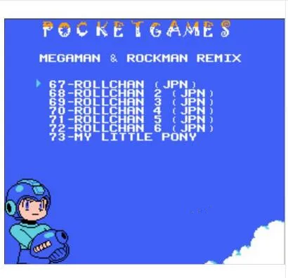 Для MegaMan1-6 RockMan1-6 73in1-NTSC& PAL Games картридж 60 контактов Желтый корпус игровой картридж