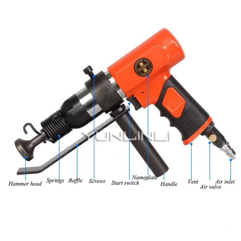 Пневматическая лопатка с пневматическим молотком для швейной машины, машина для запечатывания кромок, пневматическая лопата, GY-250