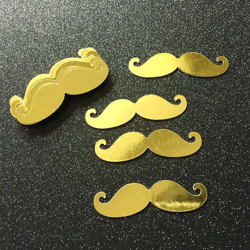

Hot Sale Gold 5cm Mustache Table Confetti Set for Kid's Birthday Little Man Party Decorations Boy Baby Shower Decor