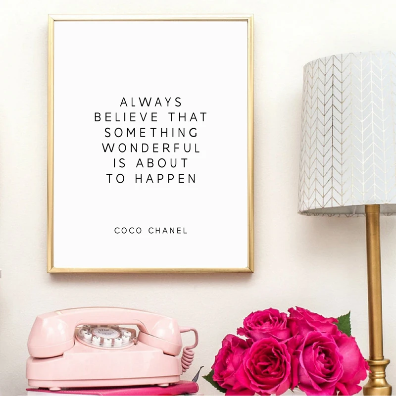 Fashion Quotes Canvas Art Painting Home Decor