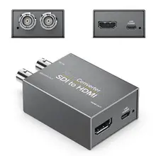 2-полосная микропроцессор SDI To HDMI с Мощность два SDI в HDMI Выход мини 3g HD SD-SDI видео конвертер адаптер