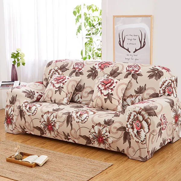 Эластичный Защитный чехол для дивана из спандекса, съемный эластичный чехол для дивана с цветочным принтом для гостиной - Цвет: 3