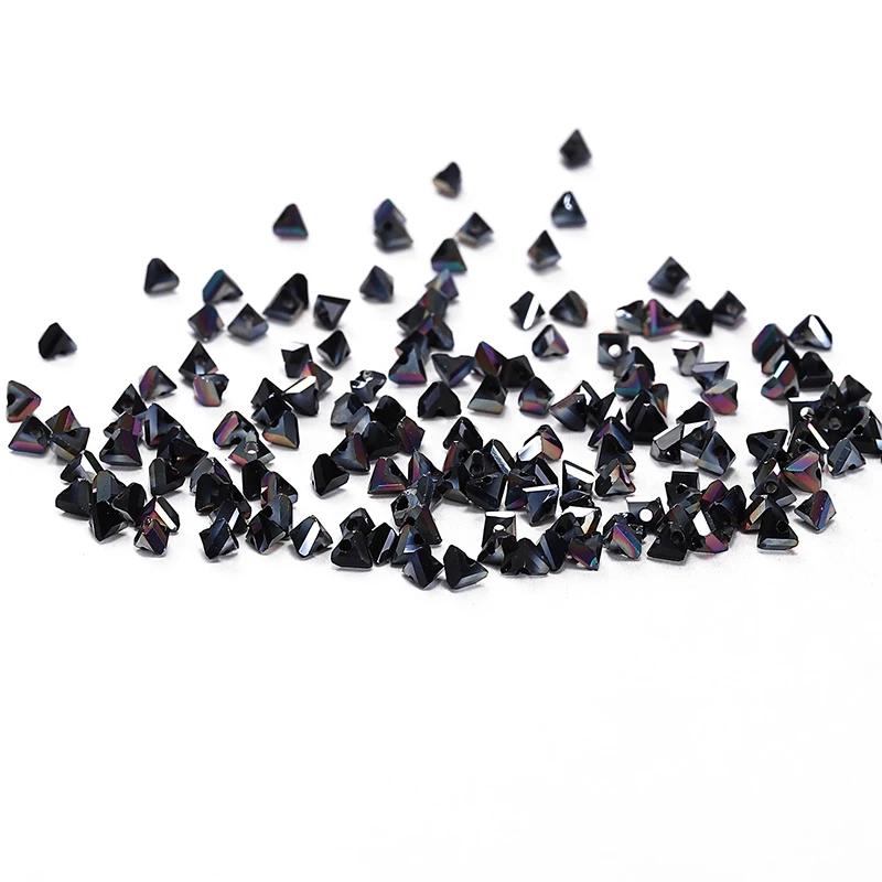 

Black Triangle Crystal Beads AB Colors 60pcs 3mm Austria Crystal Triangle Glass Beads DIY Jewelry Making U PICK Color