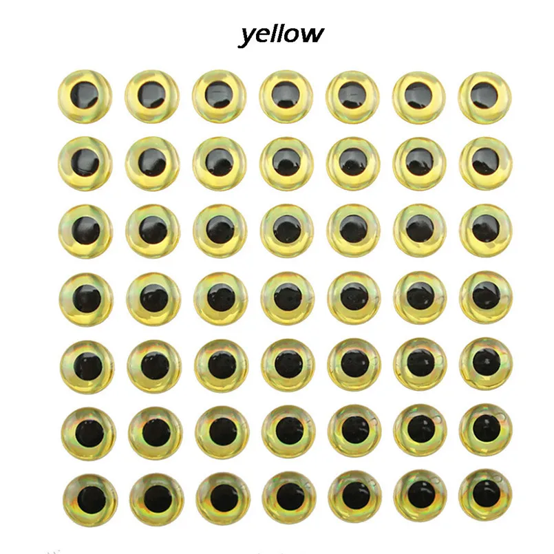 Fishing Lure Simulation Bait Eye 5mm Epoxy Round 3D Fisheye Road Colorful Fishing Lure Accessories pescaria isca #4S11 (4)
