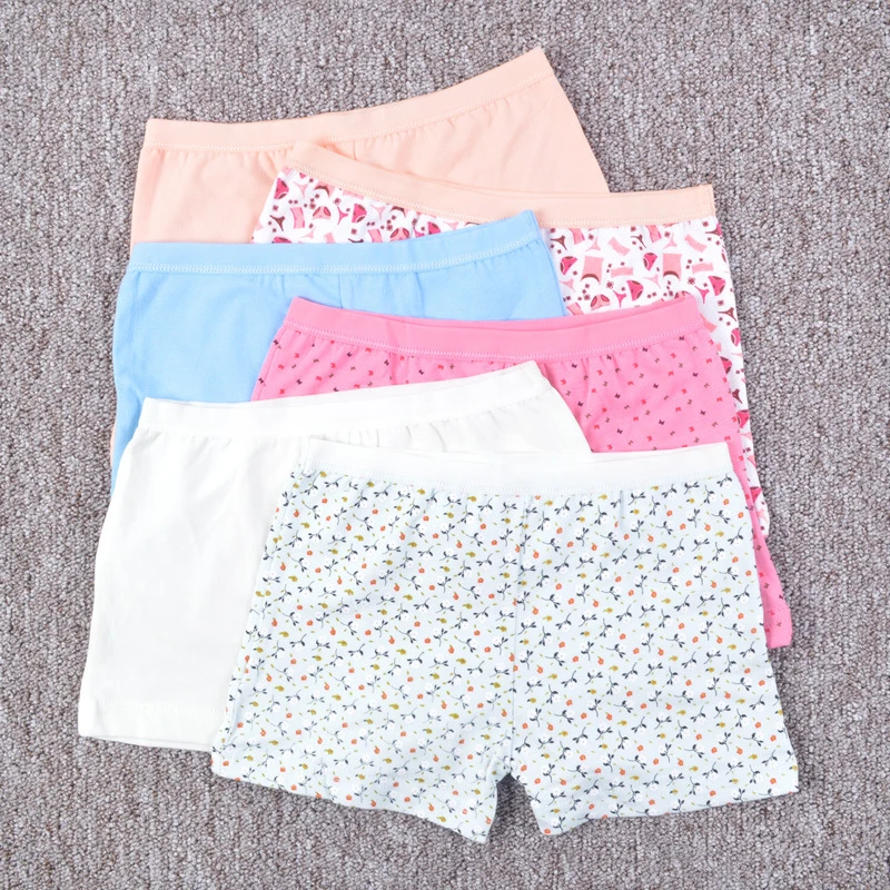 Happy Cherry Baby Girls Training Underpants Boyshort Underwear Cotton Boxer Briefs Assorted 4-Pack
