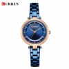 CURREN Women Fashion Watch Creative Lady Casual Watches Stainless Steel Band Stylish Desgin Blue Quartz Watch for Female 1
