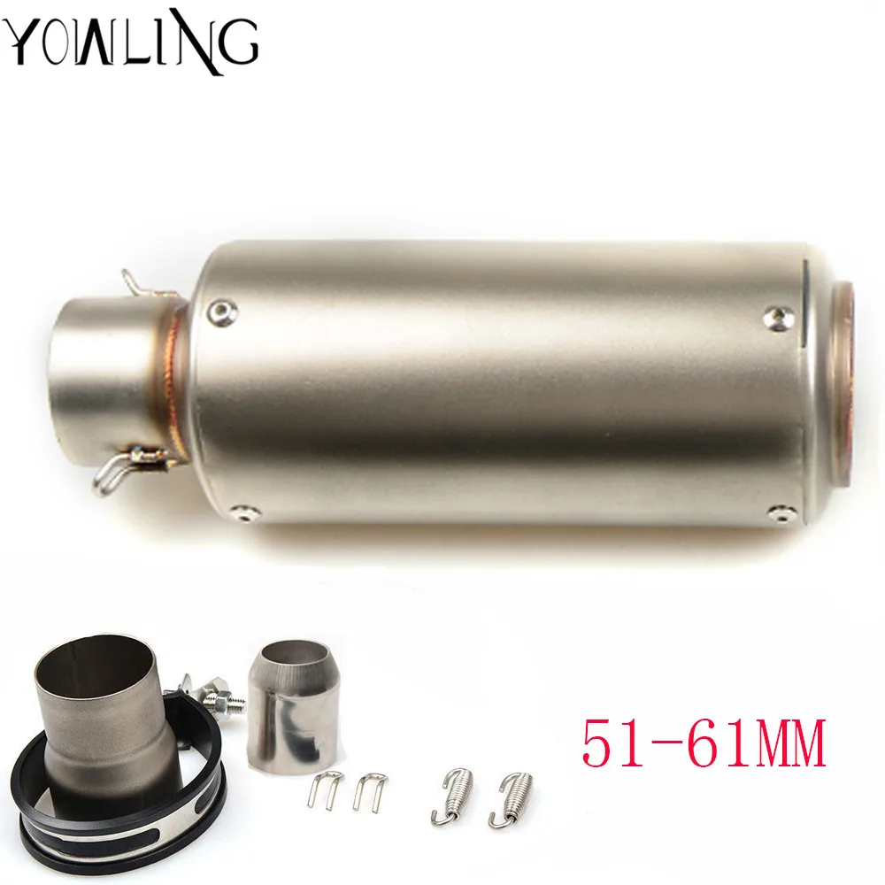 fit for 51mm-61mm Универсальный вход 51 мм 61 мм аксессуары для мотоциклов глушитель выхлопной трубы из углеродного волокна выхлопная труба глушителя для мотоцикла побега дБ убийца - Цвет: fit for 51mm-61mm