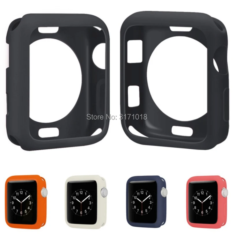 

Fashion Soft Silicone Frame Protective Case For Apple Watch Series 1 2 3 42mm 38mm TPU Cover Shell Perfect Match 38 42 mm Bumper