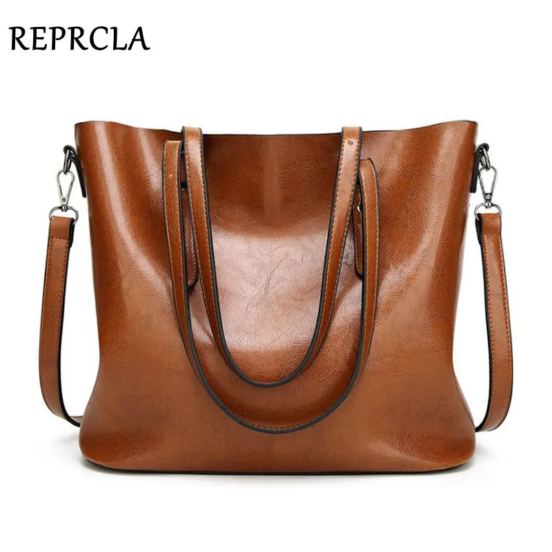 REPRCLA عالية الجودة المرأة حقيبة بو حقائب يد جلدية أعلى-حقائب بيد حمل أزياء حقائب كتف مصمم Crossbody سعة كبيرة