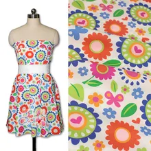 Полуметр хлопок Поплин Ткань для скатерти лист двери шторы летнее платье пасторальный Многоцветный цветочный принт T307