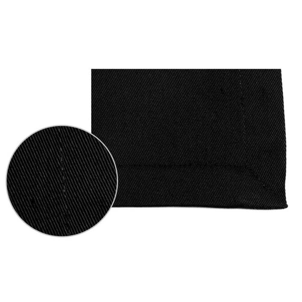 Universal Unisex Women Men Kitchen Cooking Black Waist Apron Short Apron Waiter Apron With Double Pockets 40*60cm