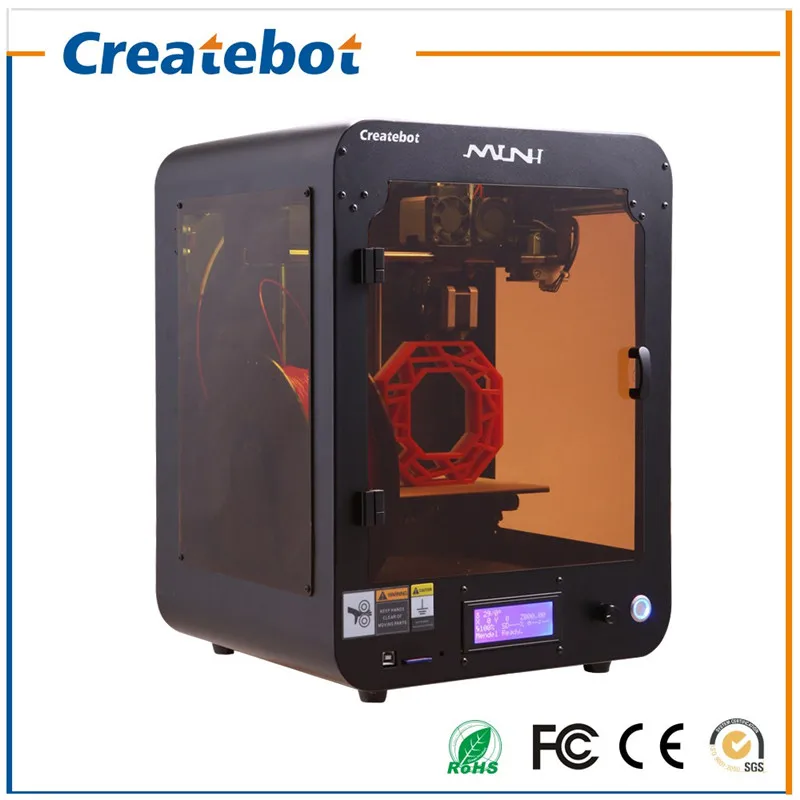 New High Speed Semi-closed Createbot Single/Dual Extruder Mini 3D Printer Machine Kit with 1kg Filament