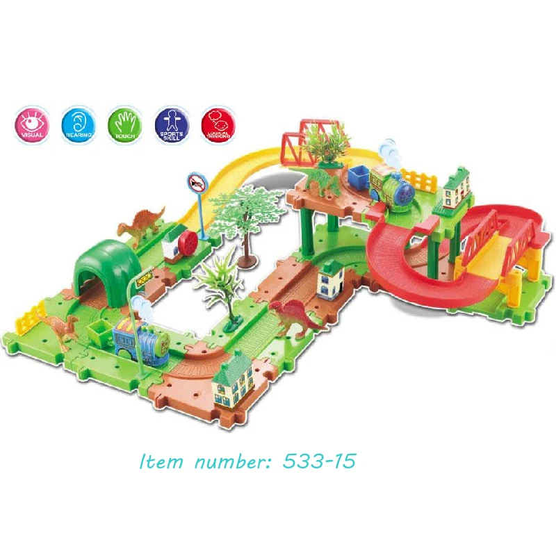 

Magical DIY racing track set,Big Size High Quality Cheap race track accessories with light and music gift for children boy girls