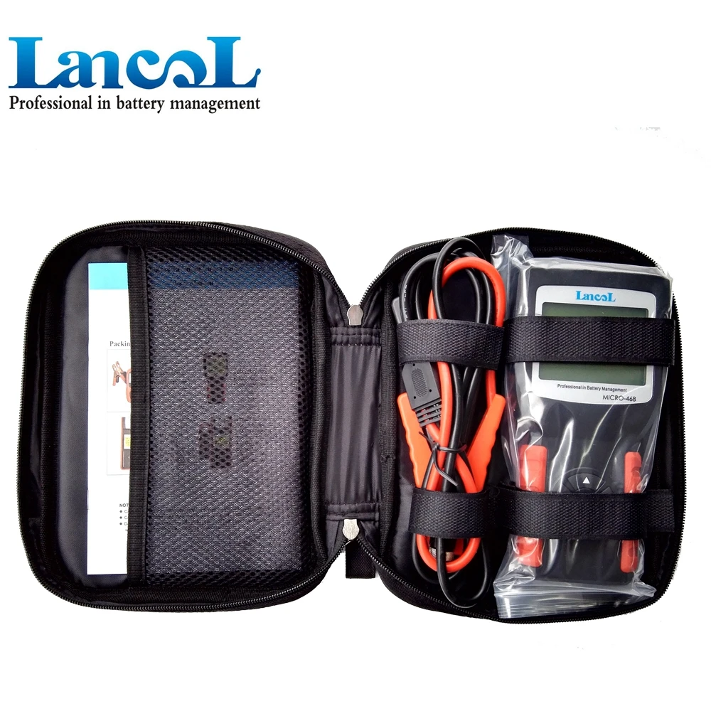 Lancol MICRO-468 Portable 12V/24V Auto Digital CCA Battery Measuring Instrument Automobile Battery Analyzer Car Battery Tester 