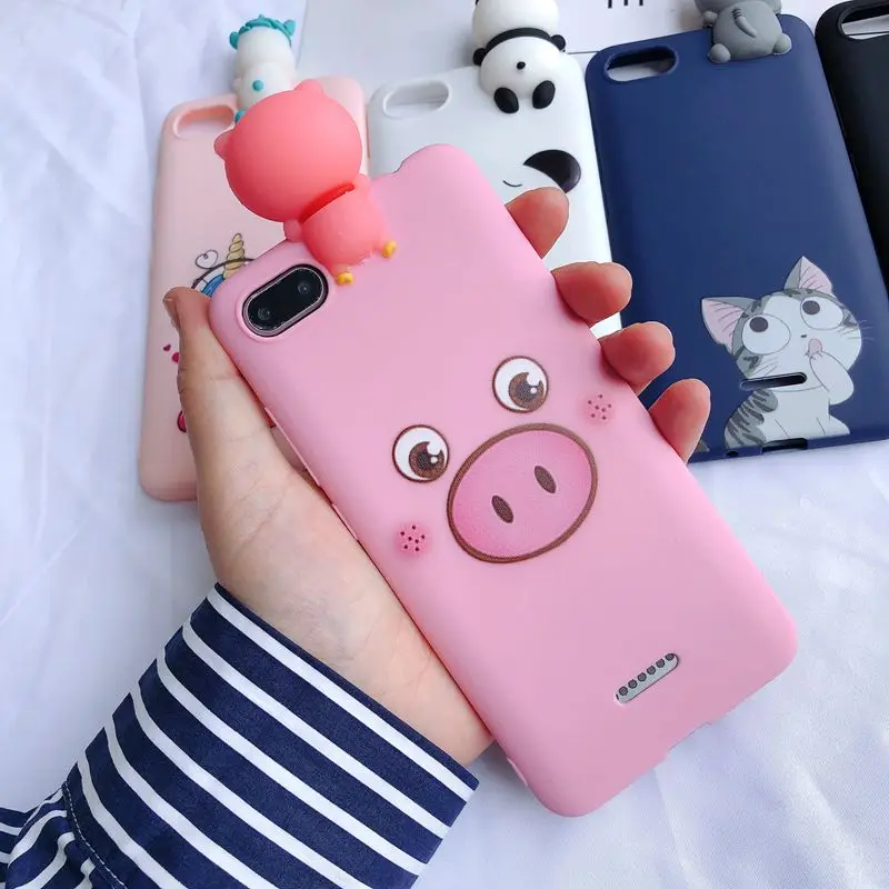 Чехол для Redmi 6A 3D, чехол для etui Xiaomi Redmi 6A, силиконовый чехол Kawaii Bear Unicorn Для Xiaomi Redmi 6A Xiomi, чехол для телефона 5,45 дюйма - Цвет: 2