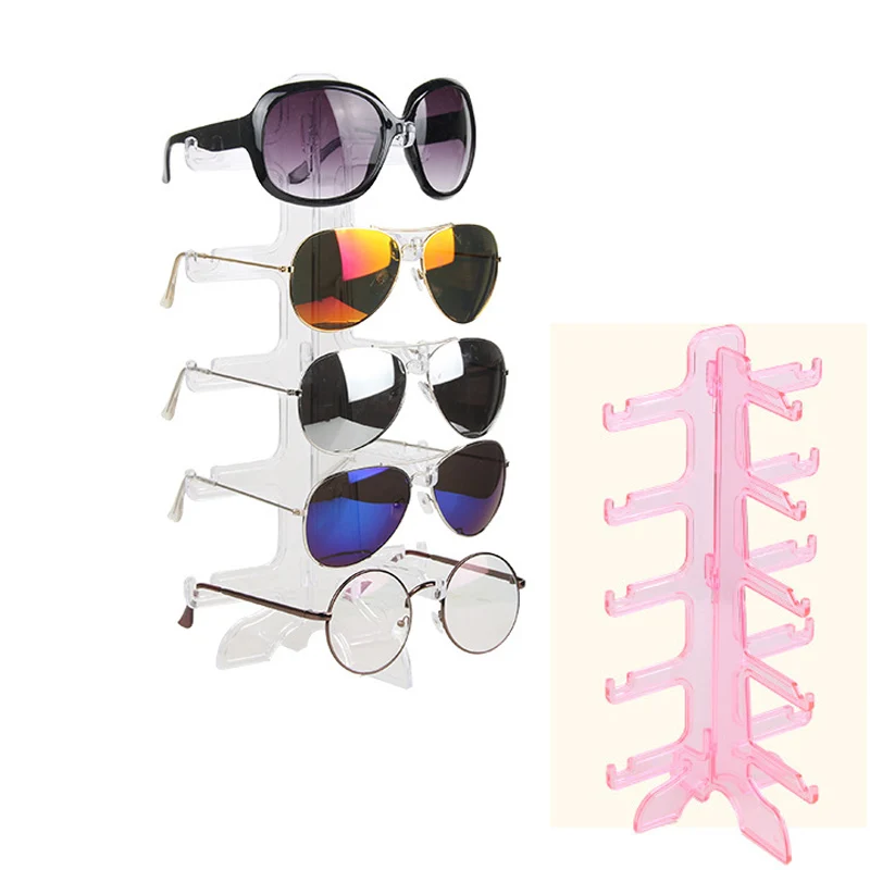 Hot selling Fashion Colors Plastic 5 Pairs Of Glasses Frame  Sunglasses Display Stand Glasses Display Stand