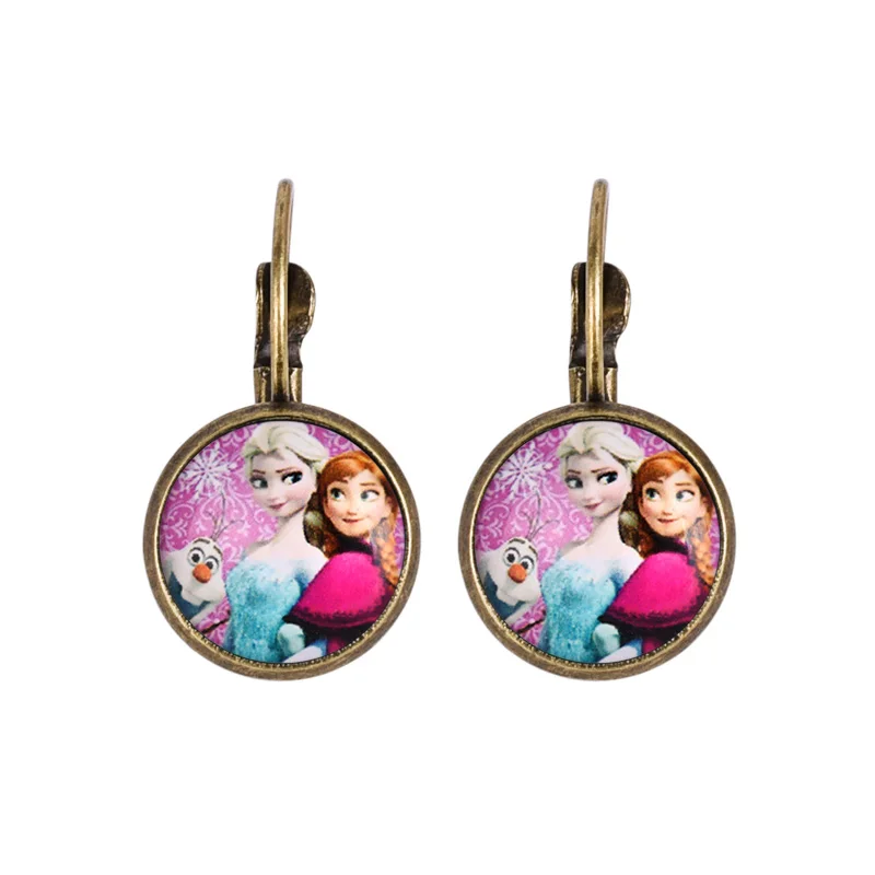 

Hou bian Brand 2017 Carton Character Anna Elsa Snow Princess Girls Stud Earrings Handmade Jewelry X'mas Gifts 24 styles