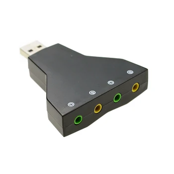 

External 7.1 Channel USB 3D Sound Card Audio for Laptop PC for Macbook Dual Virtual 7.1 USB 2.0 Adapter