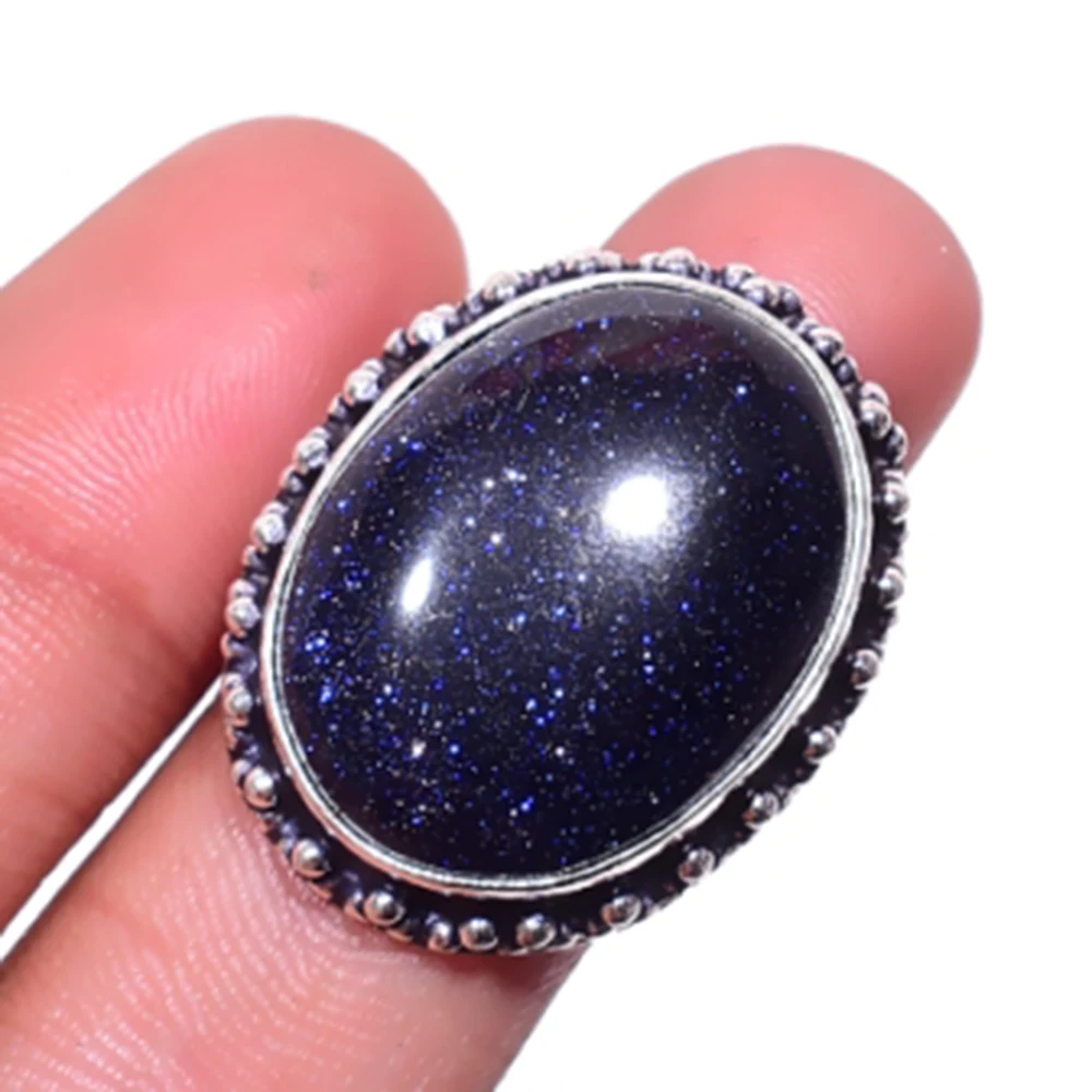 

Sun Stone Ring Silver Overlay over Copper, USA Size 8 , R4635