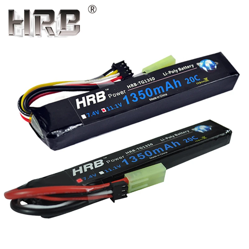 

HRB 1350mAh 7.4V Lipo Battery 11.1V 20C 3S 2S Big Tamiya Female Water Air Pistol Electric AKKU RC Parts For Airsoft Gun BB Toys