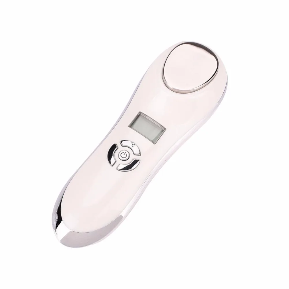 Hot Cold Vibration Dual Skin Beauty Instrument Tool Ultrasonic Face Massager Facial Wrinkle Removal Vibrator Machine negative ion instrument ultrasonic facial wrinkle removal massager beauty care tool facial massage wash face machine