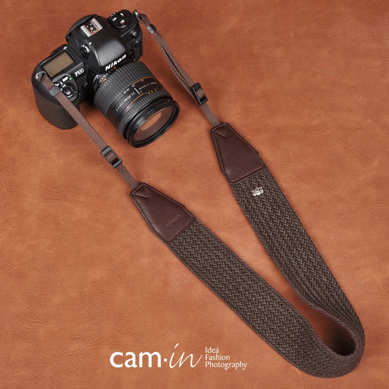 Универсальный тканый ремень для камеры из хлопка+ воловьей кожи цветной DSLR Плечевой ремень для Canon Nikon беззеркальная цифровая камера SLR