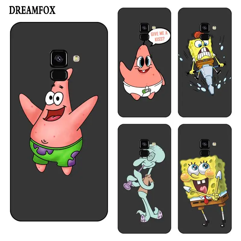 

P205 Spongebob Squarepants Black Silicone Case Cover For Samsung Galaxy J2 J3 J4 J5 J6 J7 J8 Pro Plus Prime 2018 2017
