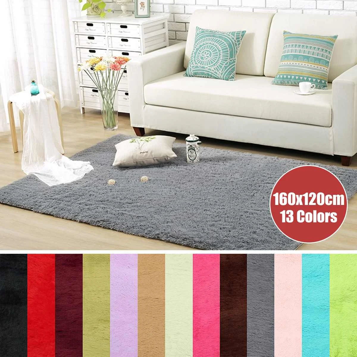 Best 13 Colors Bathroom Rug Mat Carpet for Living Room Decor Bedroom Floor Mat Yoga Mattress Home Anti Skid Faux Fur Shaggy Carpets