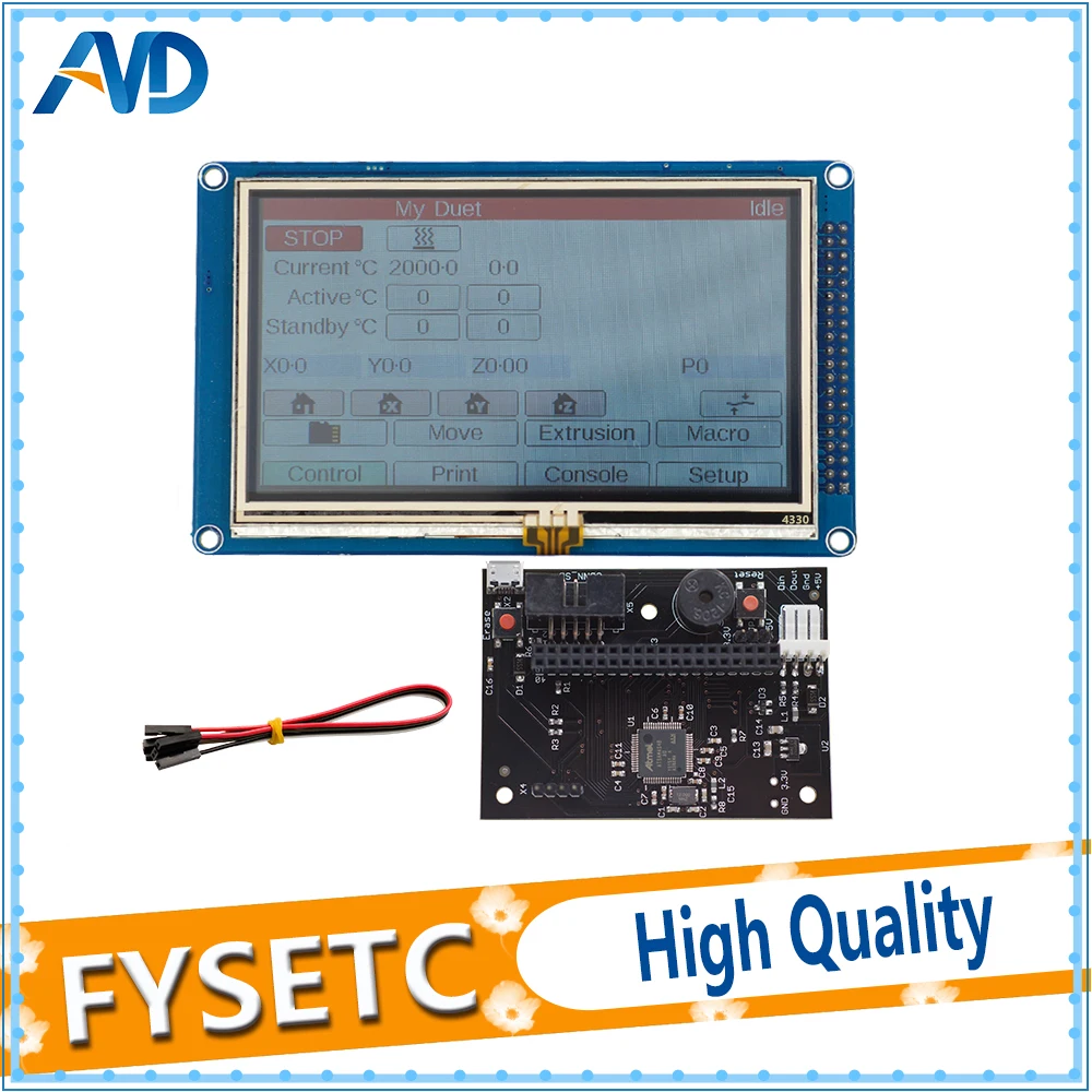 Цветной сенсорный экран 1/4 &quot5&quot 7 &quot+ контроллер PanelDue для DuetWifi