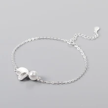 Креативные браслеты с перьями в виде листьев, жемчугом, свежими 925 пробы, серебряным темпераментом, женский модный изменяемый размер, SBR027