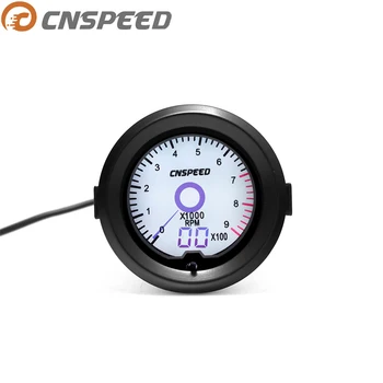 

CNSPEED 2"52mm 12V Car Auto Tachometer Gauge 0-8000RPM Car RPM Meter Smoke Lens White Led lighting RPM Gauge YC101429