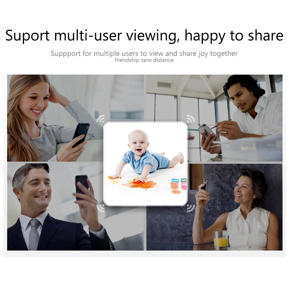 OUERTECH широкоугольная Двусторонняя аудиосвязь 720P вращающаяся умная Wi Fi камера