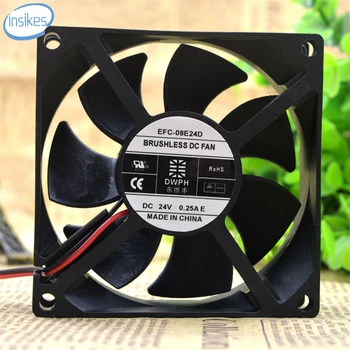

EFC-08E24D Elevator Dedicated Inverter Cooling Fan DC 24V 0.25A 3400RPM 8025 8cm 80*80*25mm 2 Wires