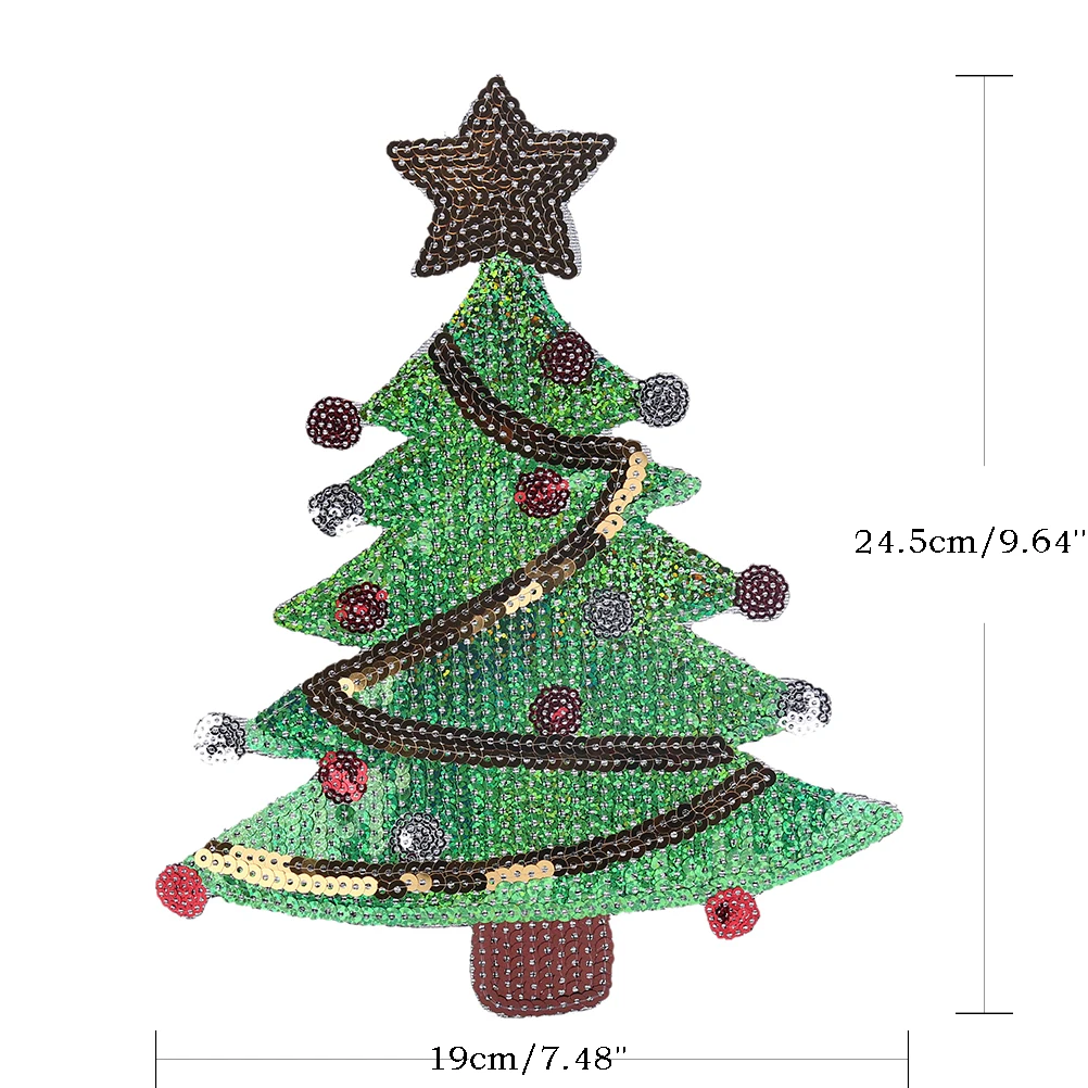 Рождественская елка, нашивка, блестки, елки, узор, нашивки, наклейки, сумка для переноса, железные нашивки для одежды, аппликации