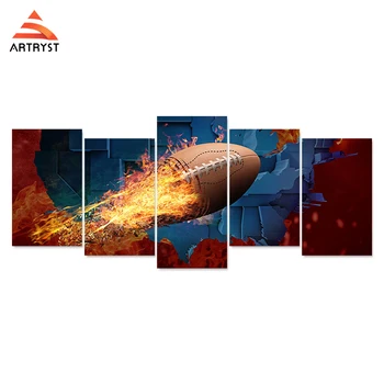 

Artryst HD Print Abstract Art Rugby Sport 5pcs Canvas Painting Home Wall Decorative Wallpaper With Frame Wall Art AR095