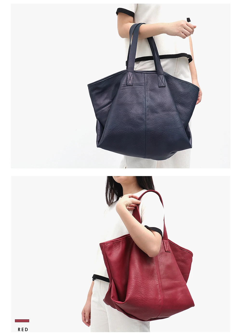 SC винтажные женские сумки из натуральной кожи, большая вместительность, мягкие сумки на плечо, большие сумки из коровьей кожи, женские сумки для ежедневных покупок