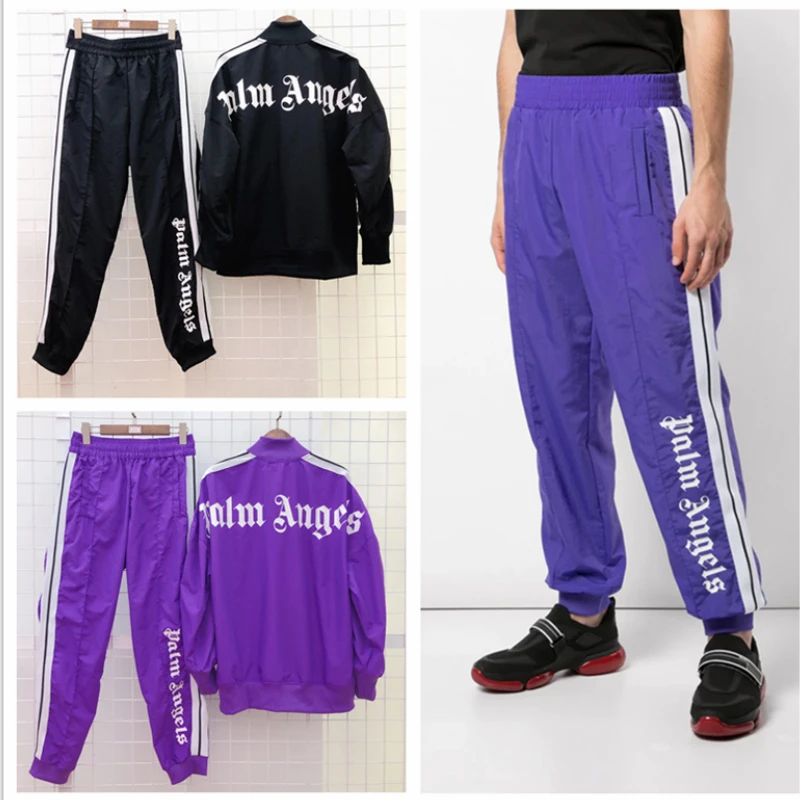 Palm Angels Pants Men Women Trousers Harajuku Embroidery Sunscreen Quick Drying Palm Angels Sweatpants FOG Windbreaker Pants